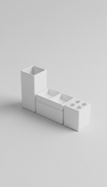 Minimalist White Ceramic Desk Organizer Set